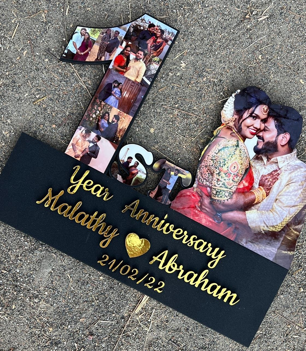 Personalized Anniversary Photo Plaque
