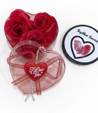 Heart Box with Rose Thumb Print fridge Magnet