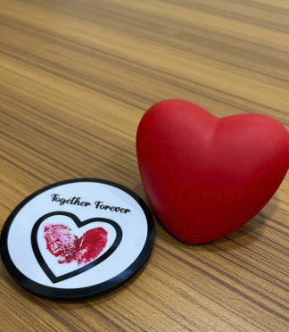 Heart LED With tumb Print fridge Magnet